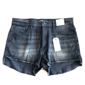 BRAND NEW high-rise Express denim shorts.